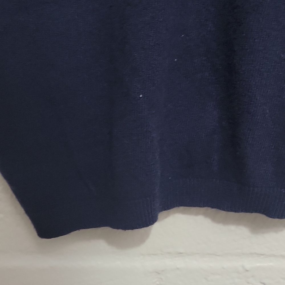 Boden Navy Knit Top Button Shoulder 3/4 Sleeve Sweater - Picture 7 of 13